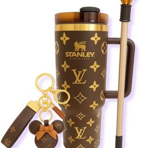 Stanley Brown and Gold Tumbler